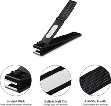 Nail Clippers Set, Ultra Sharp Sturdy Fingernail and Toenail Clipper Cutters