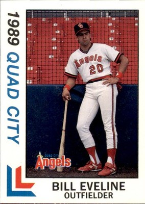 1989 Quad City Angels Best 26 Bill Eveline Waukegan Illinois IL NM Baseball Card