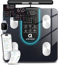 Arboleaf CS10K Smart Body Composition Scale 8-Electrode Bluetooth 400lb NEW