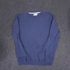 Flint And Tinder Merino Wool Sweater Men Large Blue Pullover Crew Neck Huckberry