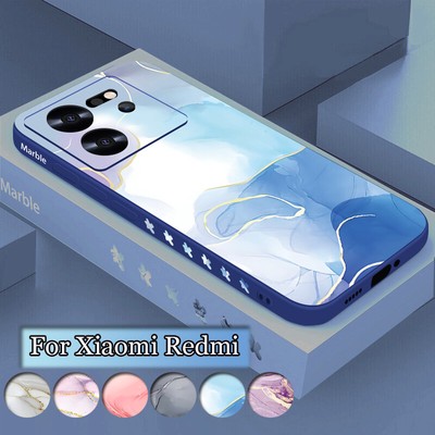 Marble Silicone Phone Case For Xiaomi Redmi Note 14 13 12 11 Pro Mi 13T 13C Case