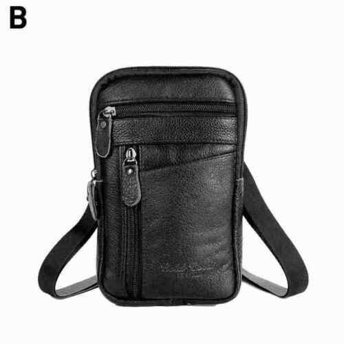 Mens Genuine Leather Fashion Phone Pouch Belt Bag Shoulder Crossb Waist лρ π, т~ - Bild 8 von 24