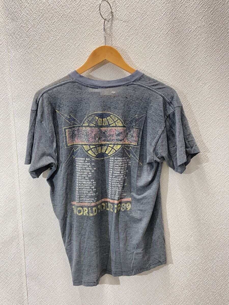 ALTRA T shirt altre marche anni 80 TESLA 1989 WORLD TOUR fascia cotone poli grigio usate
