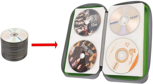 Estuche organizador de 72 discos verde DVD VCD soporte portátil bolsa de almacenamiento álbum - Imagen 6 de 14