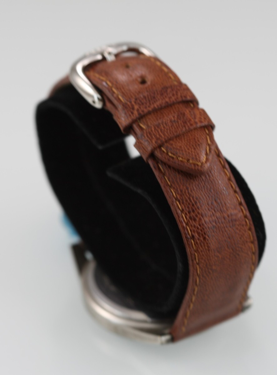 Montre Wenger Pour Femme - Acier Inoxydable & Bracelet Cuir Marron Avec Date - Occasion Vérifiée