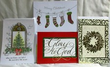 Assorted Christmas Greeting Cards Lot of 24 Various Brands All New w/Envelopes