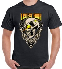 Biker T-Shirt Moto Bicicletta Moto Custom più Veloce Rider Uomo Divertente