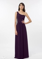 Bill Levkoff Bridesmaid Dress 771 Prom Wedding Chiffon Long Gown One Shoulder