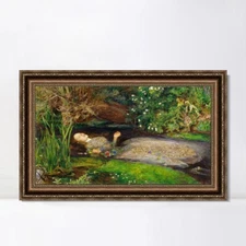 Framed Canvas Giclee Print Ophelia by John Everett Millais Wall Art 16"x24"