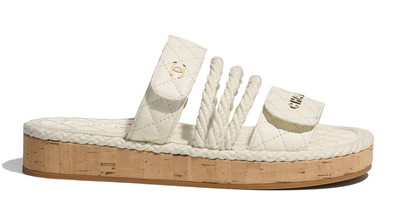 chanel women's slide sandals