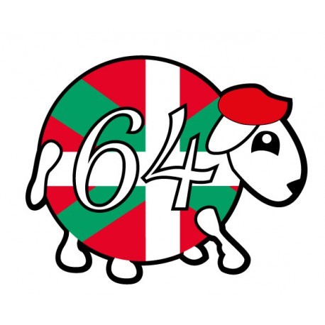 mouton 64 basque logo2 autocollant voiture stickers Taille:4 cm | eBay