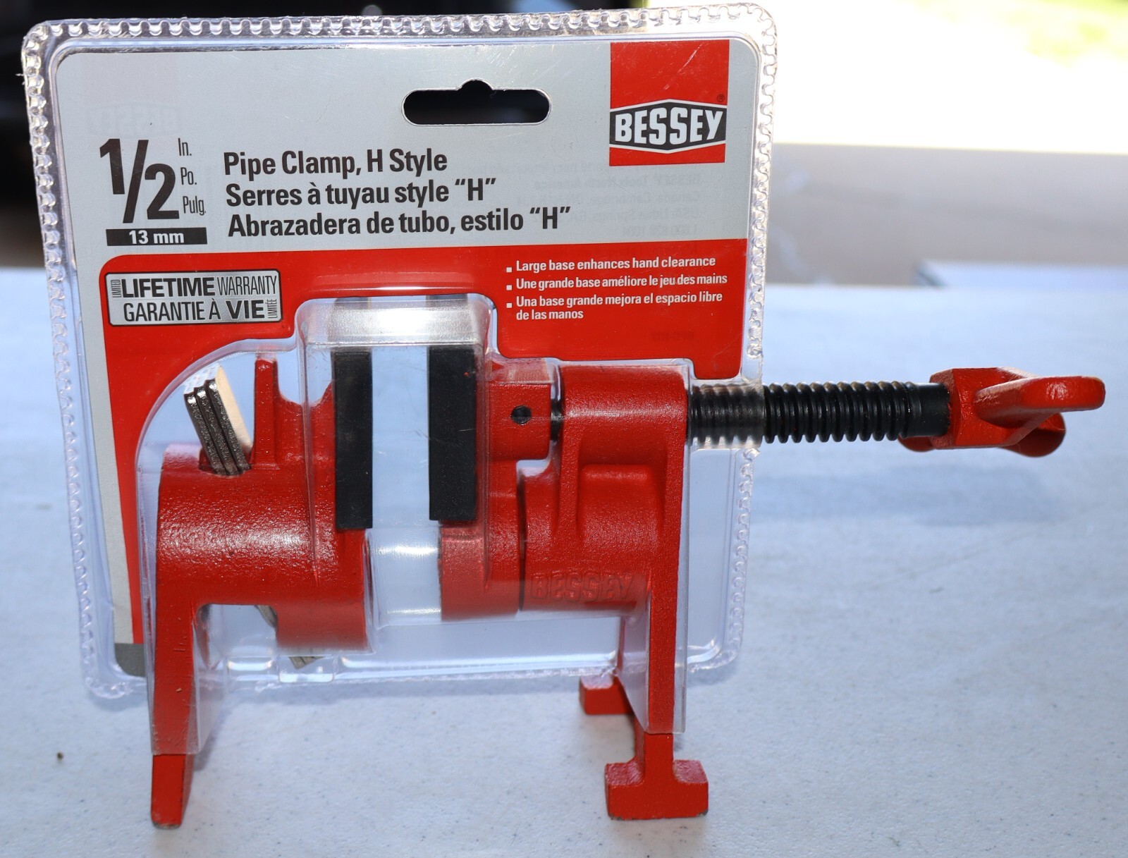 BESSEY H-Style 1/2 Inch Pipe Clamp Fixture Set 1-Piece BPC-H12