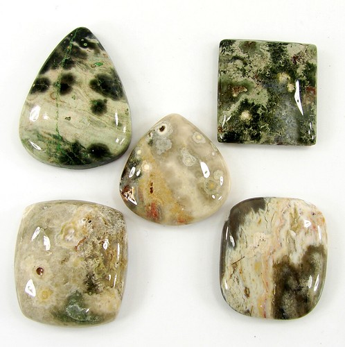 159,10 ct naturale oceano diaspro sciolto pietra preziosa 23-31 mm Cabochon 5 pz lotto - 64833 - Foto 1 di 5