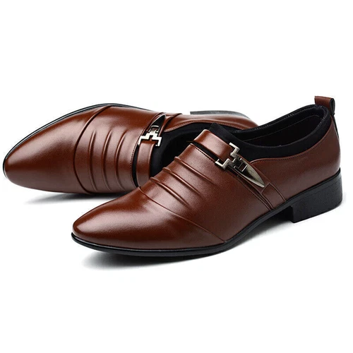 Zapatos de boda de trabajo traje de negocios zapatos de noche zapatos bajos de encaje - Imagen 13 de 27