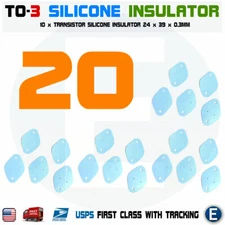 20PCS TO-3 Transistor Silicone Insulator Pads Thermal Insulation Rubber Pad