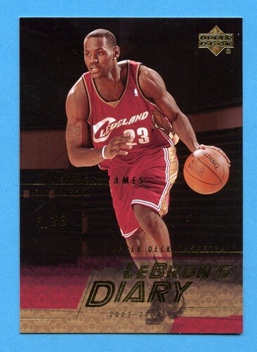 2003-04 UPPER DECK LeBRON'S DIARY # LJ14 LeBRON JAMES RC CAVALIERS NBA MINT
