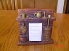 1963 Miller Studio CHALKWARE Coppertone Colonial Hearth Memo Pad & OriginPencil — photo 1
