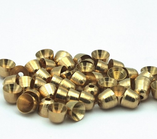 400 Assorted Brass CONE HEAD Beads for Fly Tying w/case - 3/16" 5mm MAT269 - Picture 4 of 5