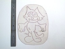 vtg 1960s 1970s Tattoo acetate stencil Fritz the Cat signed PC