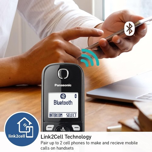 Panasonic KX-TGD664 Expandable Cordless Phone System with Link2Cell Bluetooth - Afbeelding 2 van 14