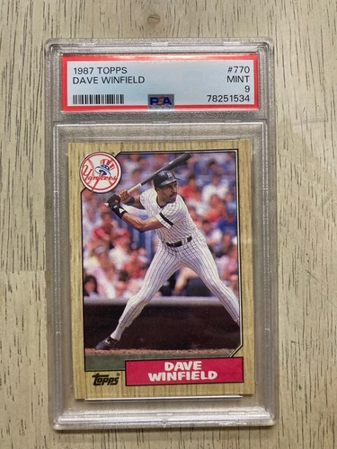 1987 Topps #770 DAVE WINFIELD New York Yankees, Hall of Fame - PSA 9
