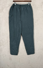 Vintage Stunt Silk Pants Womens SIze Petite Large Green