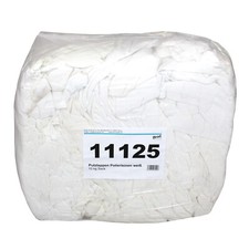 Polierleinen Damast Bettwäsche Putzlappen weiß geschnitten 10 kg Sack #11125