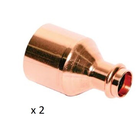 LOT OF 2 Streamline Copper Press Fitting Reducer Fitting 2" X Press 1'' PF01360