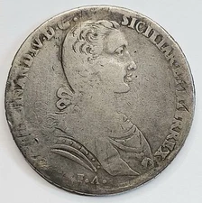 Naples Ferdinand IV Bourbon Plate 120 Grain 1766 Outline Rare