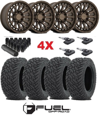 17 NEW BRONZE WHEEL TIRE FIT FORD F-150 F150 6X135 RHINO FUEL ALL TERRAIN A/T