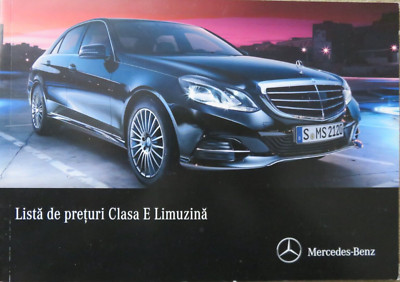 Mercedes Listă de prețuri Clasa E sedan E-Class Rou price list price list 2014