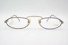 Vintage Davidoff 310 Brass Copper Black Oval Glasses Frame NOS
