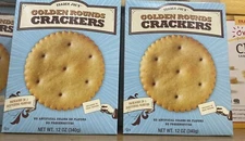 2 Packs Trader Joe's Golden Rounds Crackers 12 OZ Each Pack