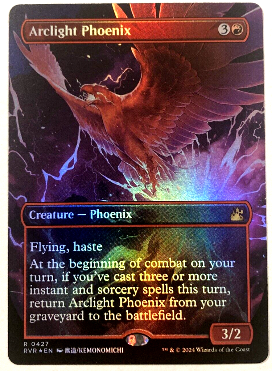 MTG Arclight Phoenix ANIME BORDERLESS FOIL Ravnica