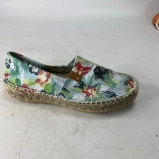 Womens COOLWAY Tropical Print burlap espadrilles Shoes Size 9.5 Cruise Beach