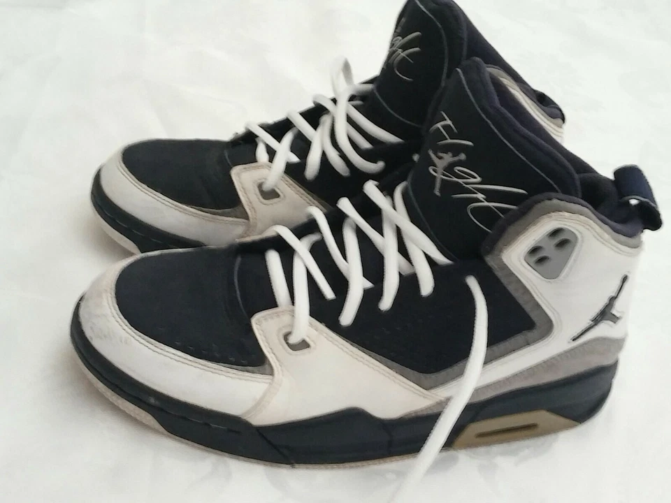 Nike Hombres 454050-402 Air Jordan SC 2 Flight Azul Marino Blanco Tenis Adulto Talla 8 Foto 3 de 4