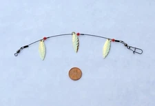 1 Custom 8" Flasher Pop Gear Trolling Rig Bass Trout Walleye Fishing Tackle #34