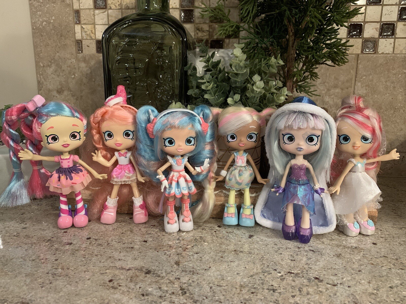 Shopkins Shoppies (6) Bubbleisha, Jessicake, Pinkie Cola, Marsha, Gemma, Bridie