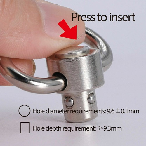 1'' Heavy Duty Push Button Quick Detach Sling Swivel Adapter Attachment Point - Picture 7 of 12