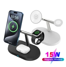 3in1 Magnetic Wireless Charger Station For Apple Watch S10 Ultra 2 iPhone 16 Pro
