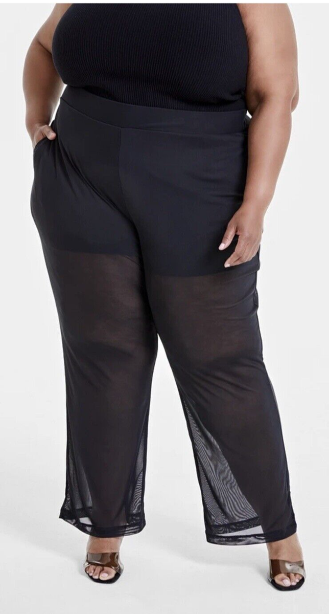 Nina Parker Trendy Plus Size Wide-Leg Pans Black Size 2X 21231 | eBay