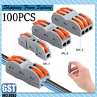 <!--F#f_0-->100PCS Lever Nut Electrical Cable Wire Connector Conductor Block Clamps Terminal<!--F/-->