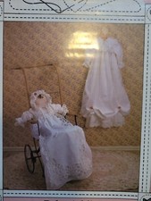 New PATTERN Newborn CHRISTENING dress Baby Addie DOLL Cloth Hearts Content PB4