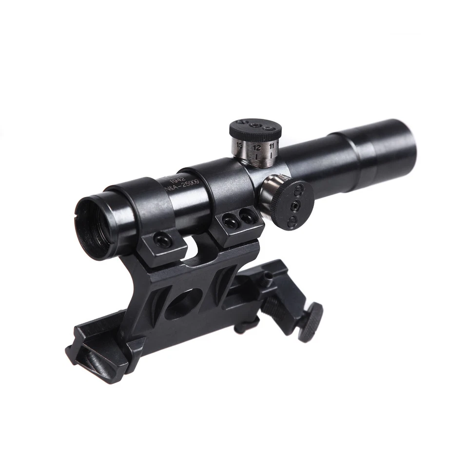 Mosin Nagant PU91/30 Scope with Mount Complete Set SVT-40 MG4X20 German Reticle - Image 3 of 4