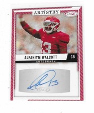 2024 Sage Artistry Alfahiym Walcott Red Parallel Autograph Rookie Card