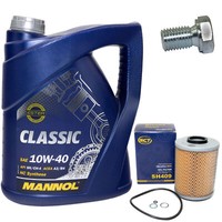 MotoröL Set 10W-40 5 Liter + ÖLfilter SH 409 + Schraube FüR BMW 3Er 320I 328I M3