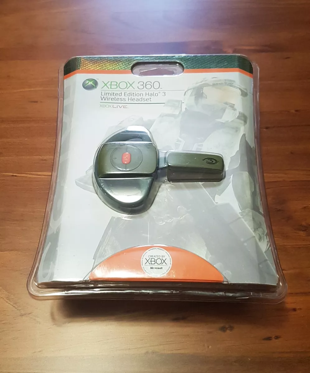 Xbox 360 Wireless Headset Sealed Halo 3 Spartan Green Limited Edition Rare