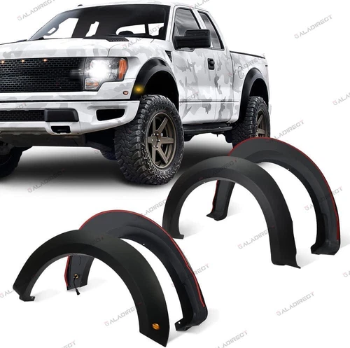 Fender Flares Fits 2015-2017 Ford F150 Styleside w/ LED Light Raptor-Style 4pcs