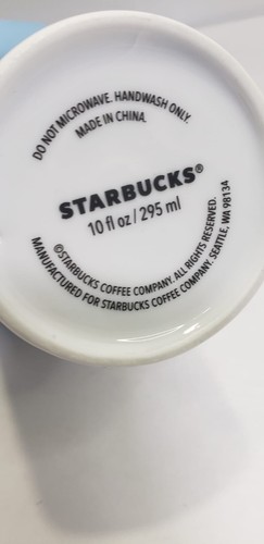 Starbucks Keramik 10 oz weiß Travel Kaffeebecher Becher & Deckel grün Meerjungfrau Logo - Bild 2 von 4