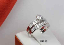 4.9CTW STERLING SILVER 925 BRAND NEW CZ ENGAGEMENT RING WEDDING RING SET